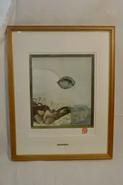 現代美術　池田満寿夫　版上サイン『face』リトグラフ 1984年 0611J 現代美術 池田満寿夫 版上サイン『face』リトグラフ 1984年