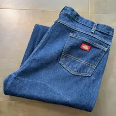 42×30　Dickies ディッキーズ　デニム　ワークパンツ　ワイド　濃紺