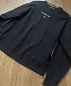 ミルクフェド ハート刺繍 ロゴ スウェット トレーナー