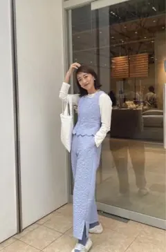 rosymonster ロージーモンスター フラワーキルティングパンツ ブルー