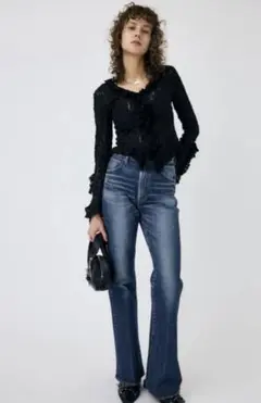【サイズ25】MOUSSY MVS D/BLU FLARE MVSフレアデニム