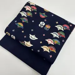1000円売切り 京袋帯 リバーシブル 可愛い染め 正絹MO-9651