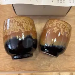 栃木　小砂焼　柿窯　関根茂夫作　梅花皮　大振り　抹茶茶碗　共箱　茶道具　茶器 栃木 小砂焼 関根茂夫作 梅花皮 大振り 茶碗 抹茶茶碗 共箱