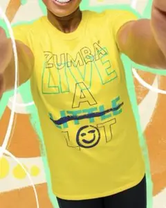 2025　JWI/正規品　着用1回　ZUMBA/ズンバ　Tシャツ　黄色/イエロー