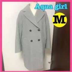497 アクアガール Aqua girl グレー 毛48% ワールド M