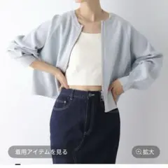 LEPSIM レプシィム 12ゲージ配色リブZIPカーディガン