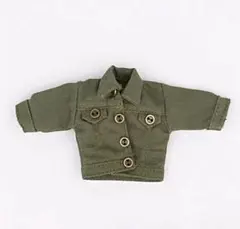 ねんどろいど服　オビツ11服　ドール服　ジャケット　緑