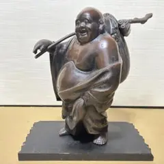 ♦江戸時代頃 唐子に布袋像？鉄製？備前焼置物 七福神 コレクション 骨董品 江戸時代 唐子に布袋像 鉄製 置物 七福神 コレクション 骨董品