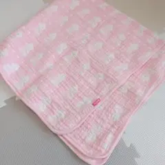 familiar クマ柄 ピンクブランケット