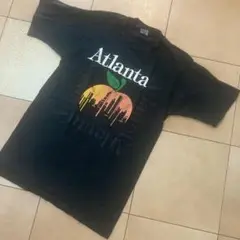 Tシャツ USA製　90’s ブラック　黒　アトランタ