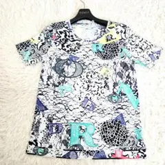【新品級】現行 LEONARD ロゴ 総柄 アルファベット 半袖シャツ M