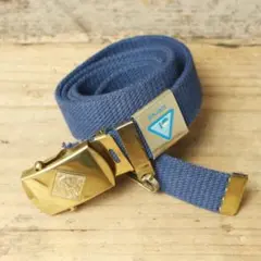 USA製BSAボーイスカウト ウェブベルト ガチャ真鍮ネイビー 細め ss132