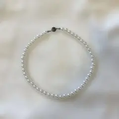 パール 7mm ネックレス 冠婚葬祭 ホワイト