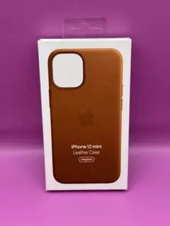 新品未開封アップル純正　iPhone12miniレザーケース/ブラウン