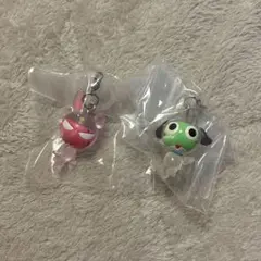 2点セット　ケロロ軍曹　めじるしアクセサリー　ガチャガチャ