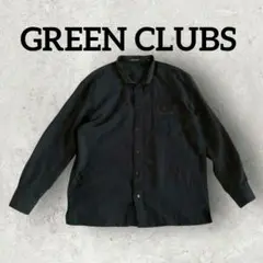 GREEN CLUBS メンズ長袖シャツ 襟付きシャツ カジュアル (5) 濃紺