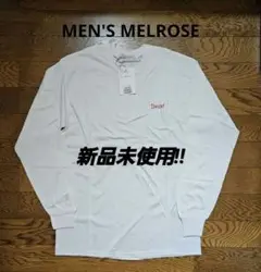 MEN'SMELROSE メンズメルローズホワイト 長袖Tシャツ 新品
