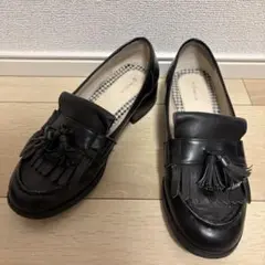 オゥバニスター タッセル ローファー ブラック 23.5