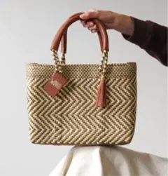woven メルカドバッグ　スモールトート　カゴバッグ　ウーヴン