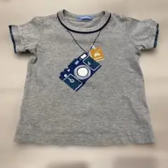 familiar ファミリア だまし絵 カメラ ロゴ Tシャツ 100cm