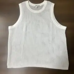 ユニクロＣ　メッシュベスト　Ｌ　ホワイト
