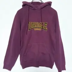 Lonsdale バーガンディ プルオーバー フード付きパーカー　ボルドー