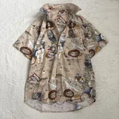 【美品】バナナウェア.半袖シャツ　アロハシャツ　クラシック　総柄　オーストラリア