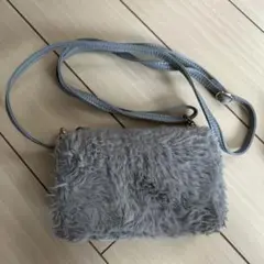 グレー ファーポシェット