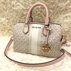 美品　マイケルコース 2way ショルダーバッグ ピンク　ミニボストン