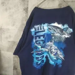 半袖TシャツUSA古着ビッグオーバーサイズネイビーXL　C46,31