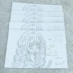 【美品】新品未開封 鬼滅の刃 柱展 原画ポストカード 甘露寺蜜璃 5点