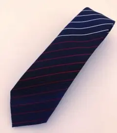 レノマパリス　ネクタイ　トリコロールストライプ　renomaparis 紺