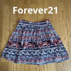 スカート　ミニスカート　柄　赤青　フォーエバー21 Forever21 夏フェス