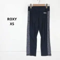 ROXY ブラック レギンスパンツ フィットネス 七分丈 トレーニング H354