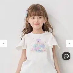 お値下げ【 新品未使用】エニィファム 接触冷感 しろくまオフ ショルダーTシャツ