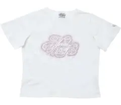 Treat urself Tシャツ 白 ラインストーン ピンク