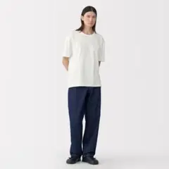紳士　昔ながらの製法で編み立てた天竺クルーネック半袖Ｔシャツ