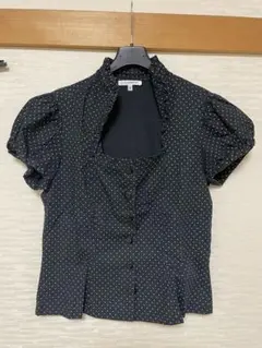 ナラカミーチェ　水玉模様フリル半袖シャツ サイズII