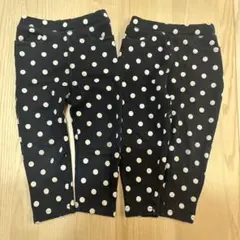 【フタフタ】裏起毛ドットサルエルパンツ95サイズ