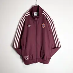 【人気カラー】adidas ジャージ　バイエルン　ドイツ　えんじ色　XLサイズ