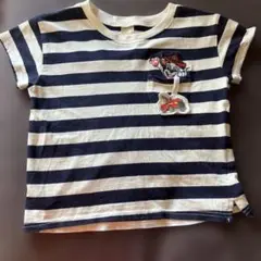 PAOパトロール 110cm ネイビーとホワイトのストライプTシャツ