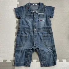 べべ　デニムロンパース　80
