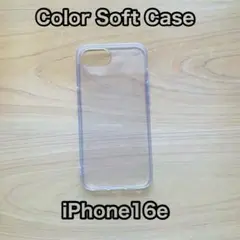 【iPhone16e】シンプルカラー ソフトケース 耐衝撃 クリア