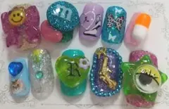 NAIL No♥️484 ジェルネイル ピープス 3D 病みかわ 現品