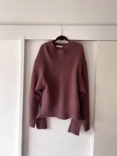 美品 21AW HAVEL studio ハーヴェルスタジオ ラクーンウール オーバーサイズニット 630-1270309 サイズ38 ブルーグリーン レディース 古着 中古 美品 21AW HAVEL studio ハーヴェルスタジオ ラクーンウール