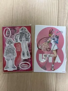 ワンピース フィルムレッド アクリルフィギュア ブロマイド風イラストカード