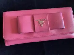 PRADA プラダ 長財布 サフィアーノ フィオッコ リボン ピンク
