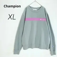 c7193【Champion】長袖トレーナー XL オリーブ グリーン 裏起毛