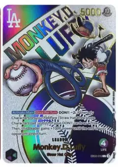 観賞用　モンキーD ルフィドジャース プロモ LA Dodgers 展示用