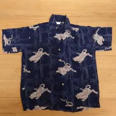 虎と竹デザイン 半袖シャツ XLARGE